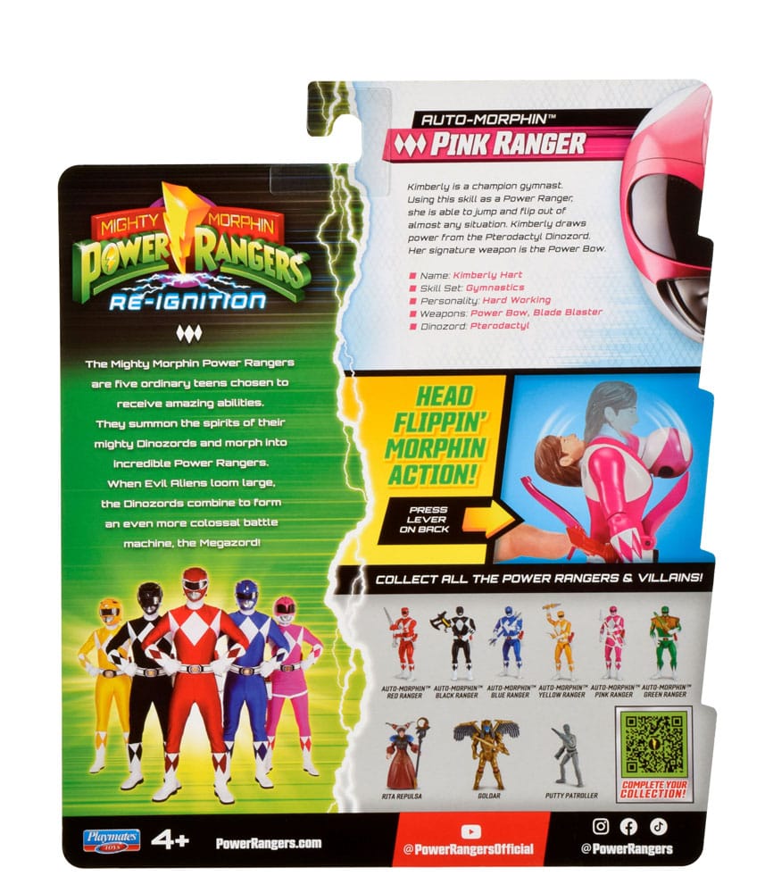 Mighty Morphin Power Rangers Actionfigur Auto-Morphin Pink Ranger 12 cm 4 Mighty Morphin Power Rangers Actionfigur Auto-Morphin Pink Ranger 12 cm - Bilde 4