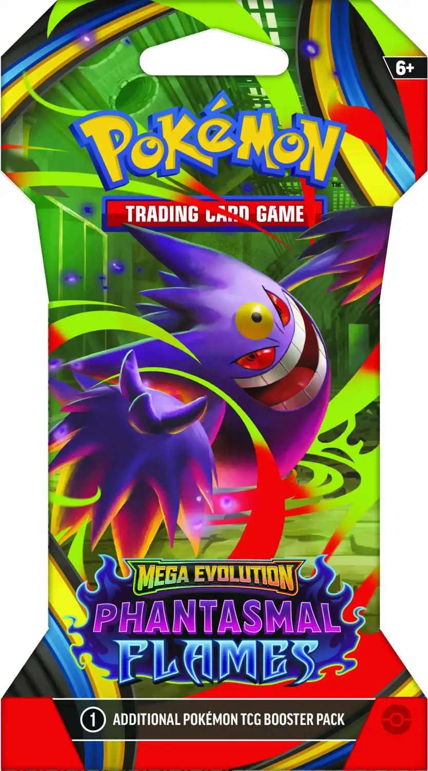 Pokemon Mega Evolution Phantasmal Flames Sleeved Booster Pakke 3 Pokemon Mega Evolution Phantasmal Flames Sleeved Booster Pakke - Bilde 3