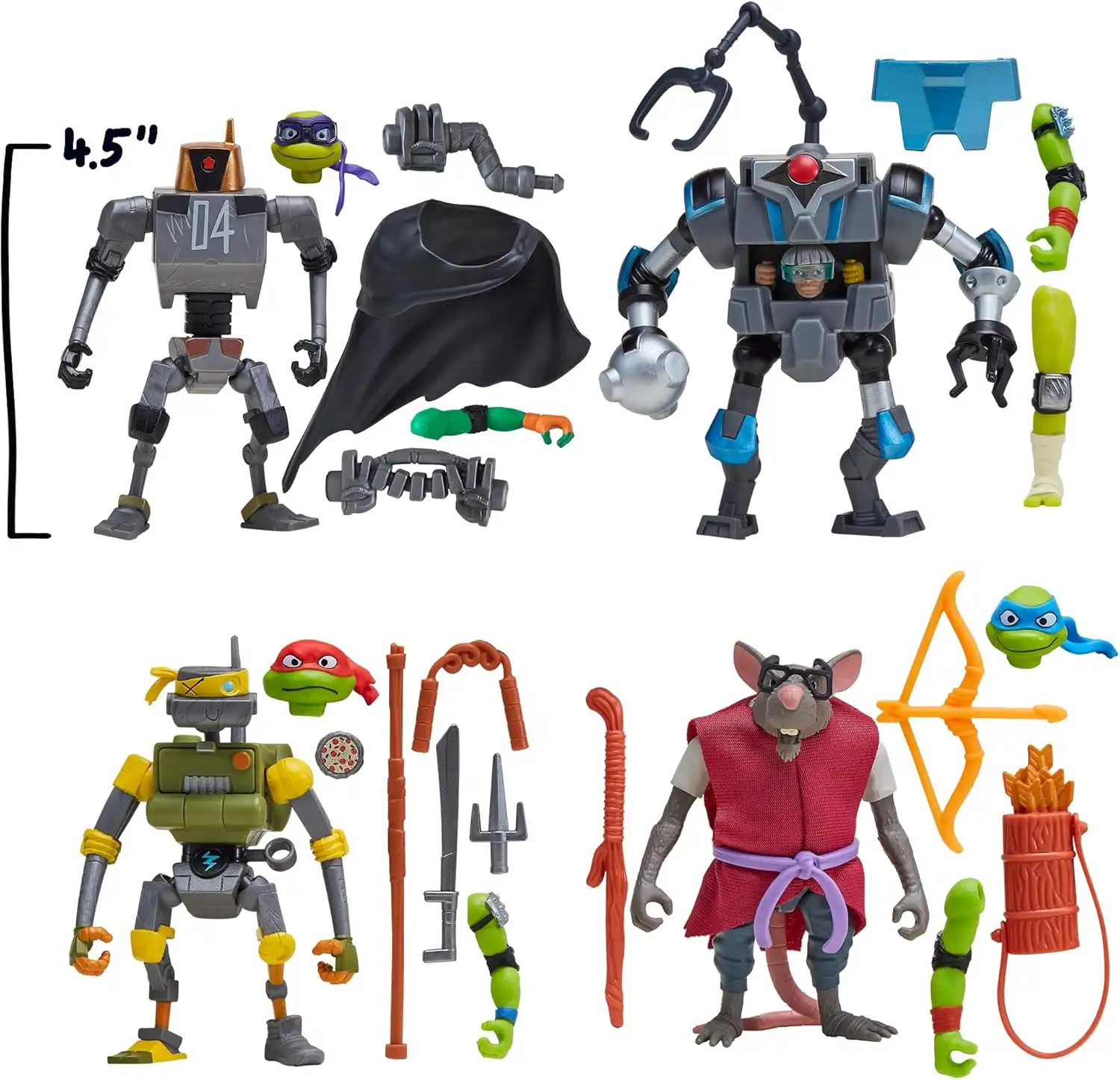 Tales of the Teenage Mutant Ninja Turtles Mix N Match Robots #1 Action Figure 4-Pack 2 Tales of the Teenage Mutant Ninja Turtles Mix N Match Robots #1 Action Figure 4-Pack - Bilde 2