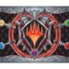 Ultra PRO Playmat for Magic the Gathering - D&D - Adventures in the Forgotten Realms - Stylized Planeswalker Symbol White Stitched