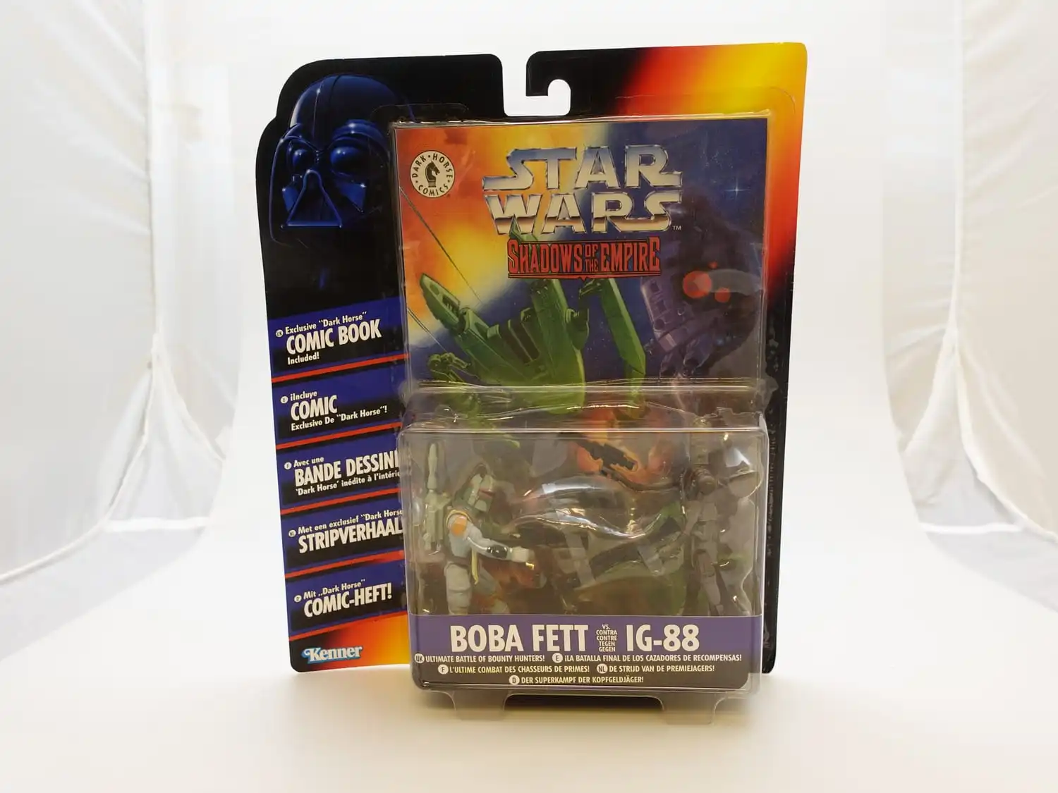 Star Wars Shadows of the Empire 3,75" Boba Fett vs IG-88 incl. Comic Book Europeisk utgave 1 Star Wars Shadows of the Empire 3,75" Boba Fett vs IG-88 incl. Comic Book Europeisk utgave