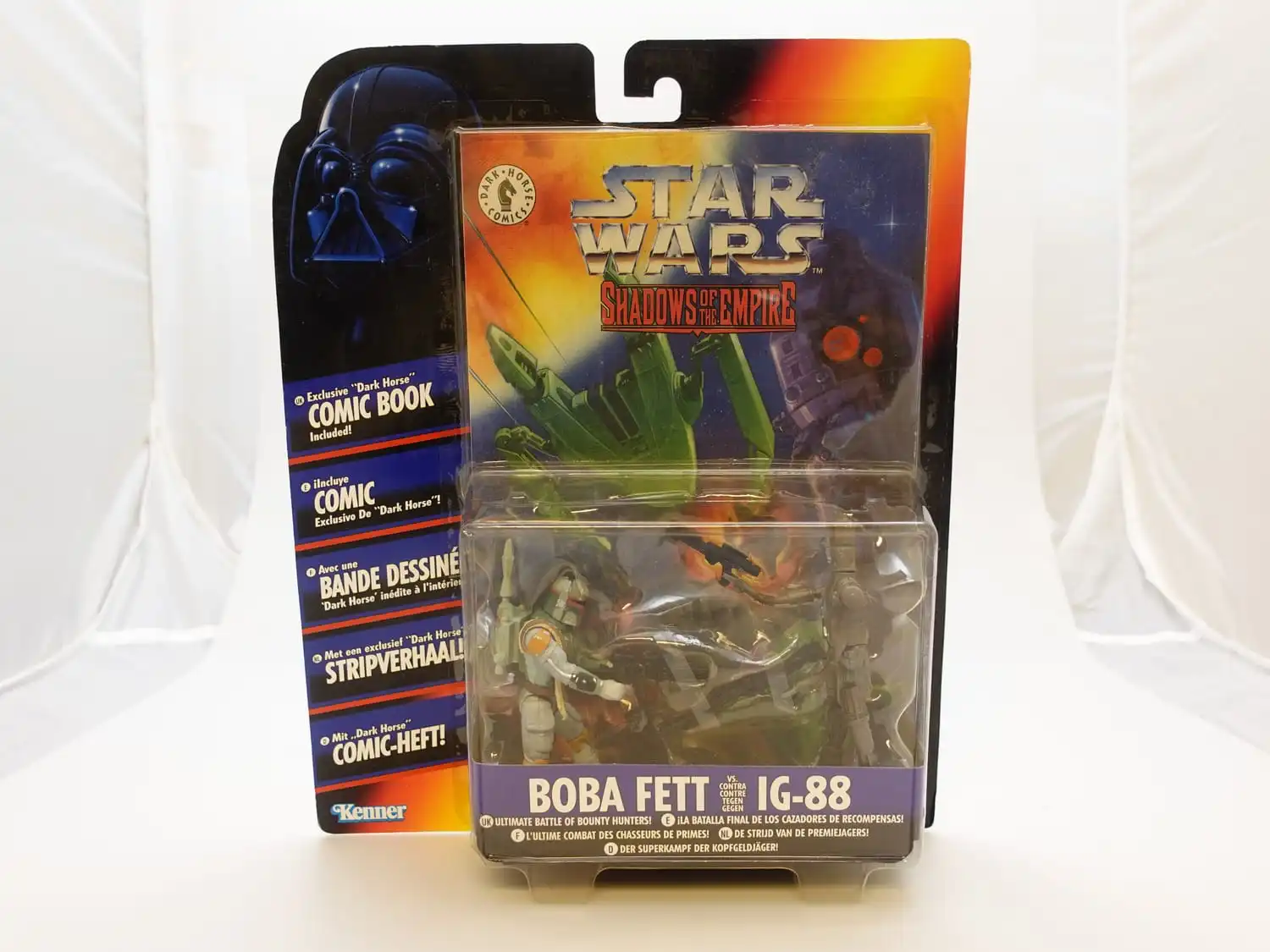 Star Wars Shadows of the Empire 3,75" Boba Fett vs IG-88 incl. Comic Book Europeisk utgave 1 Star Wars Shadows of the Empire 3,75" Boba Fett vs IG-88 incl. Comic Book Europeisk utgave