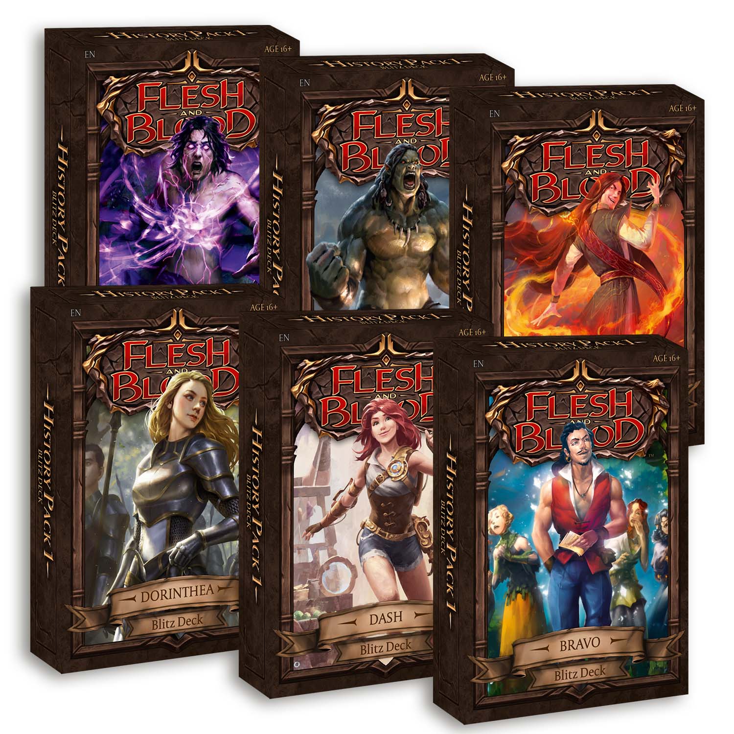 Flesh and Blood - History Pack 1 - Blitz Deck Set (6) 1 Flesh and Blood - History Pack 1 - Blitz Deck Set (6)