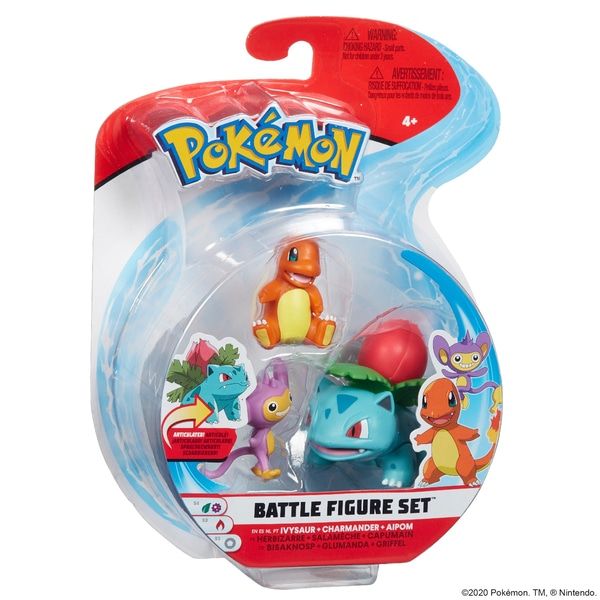 Pokemon Battle Figure Set - Ivysaur, Charmander & Aipom 1 Pokemon Battle Figure Set - Ivysaur, Charmander & Aipom