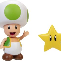 World Of Nintendo - Super Mario Wave 23 - 4" Figures - Green Toad With Super Star Green 3 World Of Nintendo - Super Mario Wave 23 - 4" Figures - Green Toad With Super Star Green