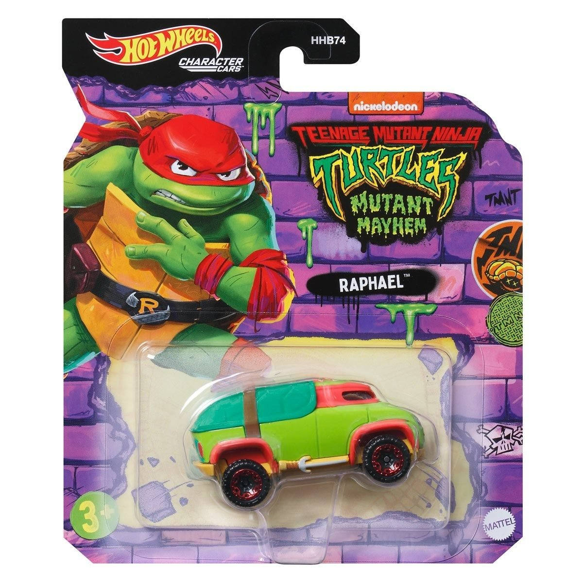 Hot Wheels Character Cars - Teenage Mutant Ninja Turtles: Mutant Mayhem Raphael 1 Hot Wheels Character Cars - Teenage Mutant Ninja Turtles: Mutant Mayhem Raphael