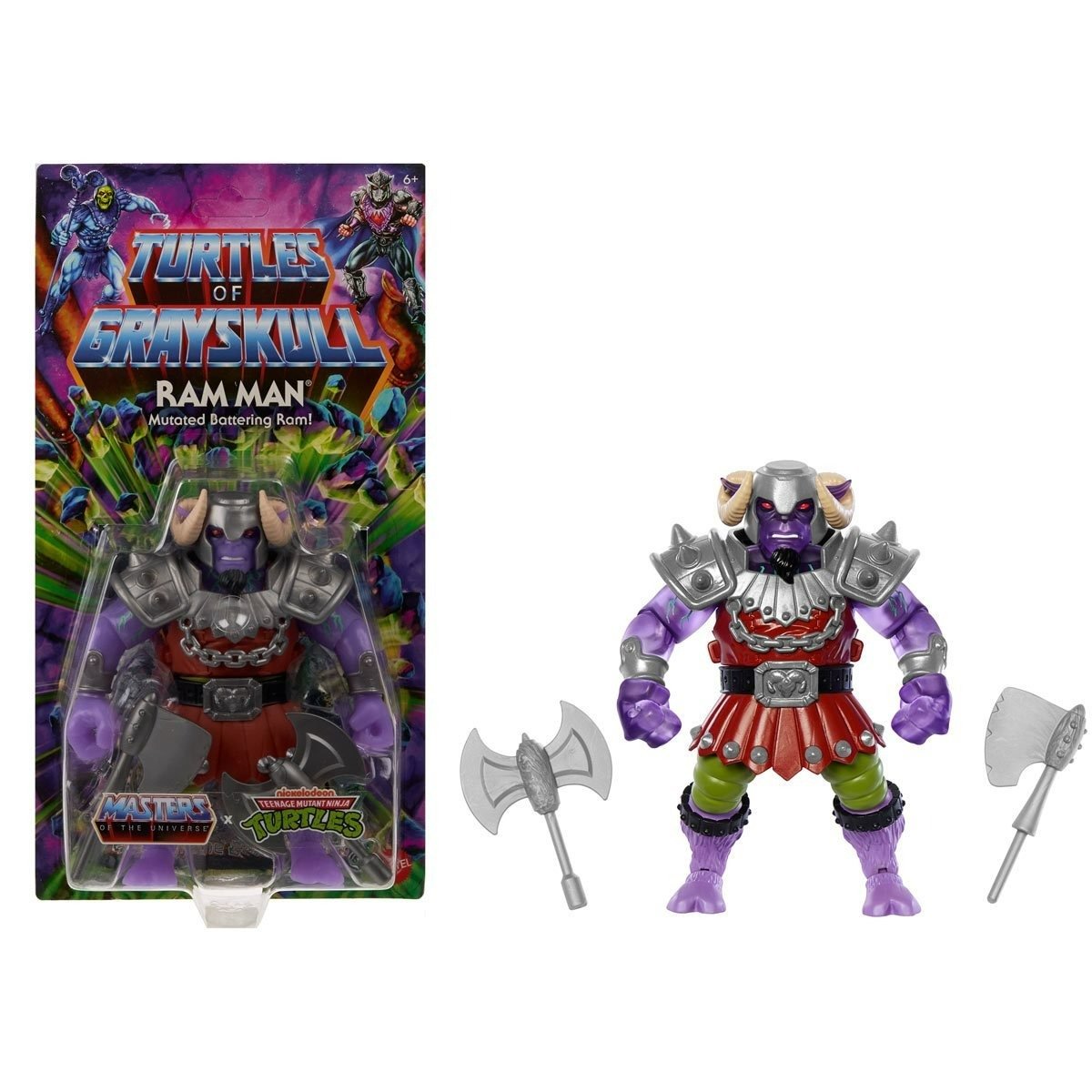 MOTU x TMNT: Turtles of Grayskull Action Figure Ram Man 14 cm 3 MOTU x TMNT: Turtles of Grayskull Action Figure Ram Man 14 cm - Bilde 3