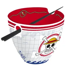 One Piece Ramen Bowl med Spisepinner Monkey D. Luffy
