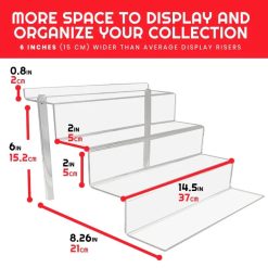 Evoretro Acrylic Shelf Riser 2-Pack RS6 6 Evoretro Acrylic Shelf Riser 2-Pack RS6