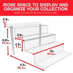 Evoretro Acrylic Shelf Riser 2-Pack RS9 10 Evoretro Acrylic Shelf Riser 2-Pack RS9