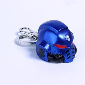 Warhammer 40K Metal Nøkkelring Space Marine Primaris Hjelm Ultramarine 1 Warhammer 40K Metal Nøkkelring Space Marine Primaris Hjelm Ultramarine