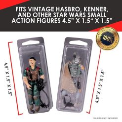 Clamshell PET-beskyttere 50-Pack for Actionfigurer 20 Clamshell PET-beskyttere 50-Pack for Actionfigurer