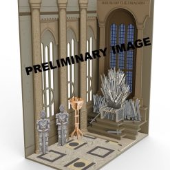 House of the Dragon Tiny Adventures Book Nook Mini Diorama Iron Throne 23 cm