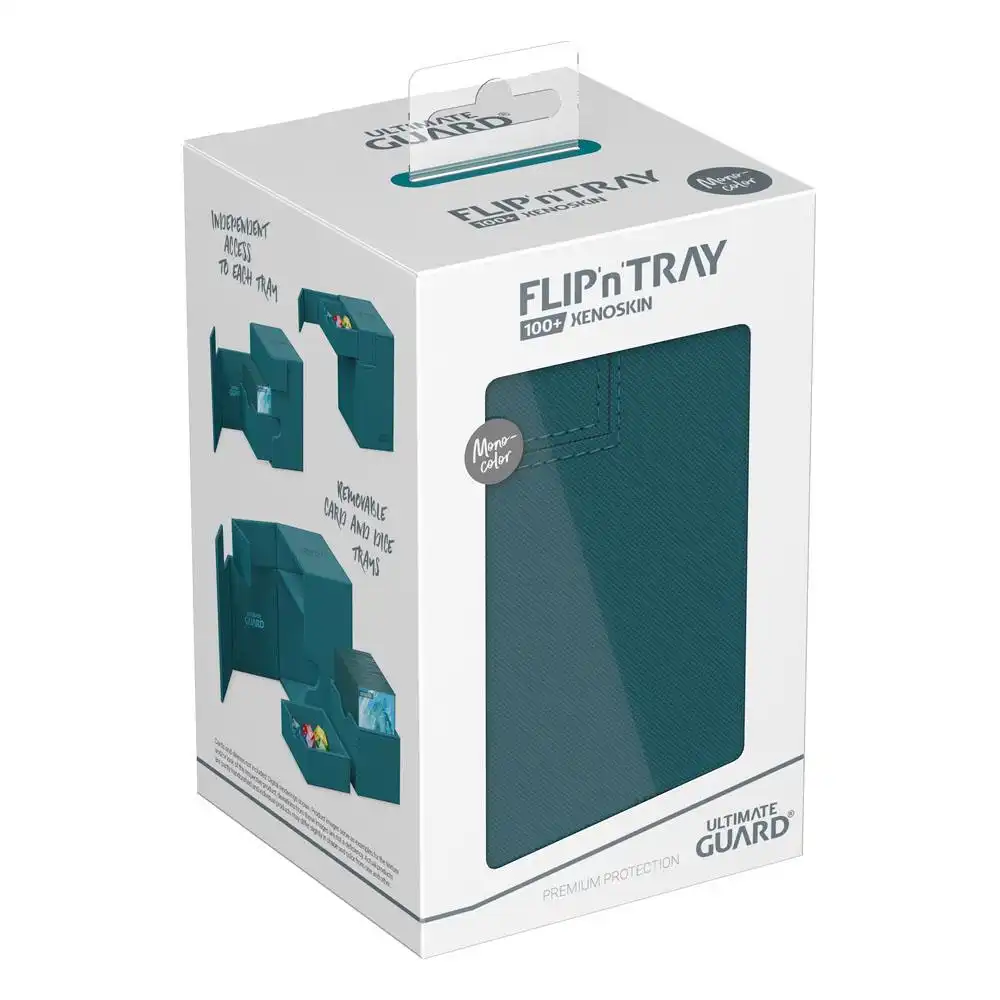Ultimate Guard Flip'n'Tray 100+ Xenoskin - Petrol 7 Ultimate Guard Flip'n'Tray 100+ Xenoskin - Petrol - Bilde 7