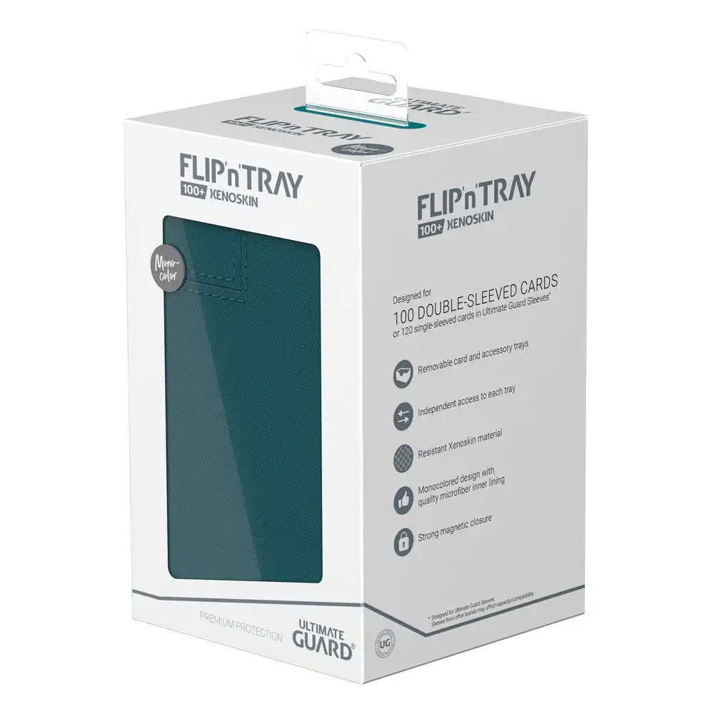 Ultimate Guard Flip'n'Tray 100+ Xenoskin - Petrol 8 Ultimate Guard Flip'n'Tray 100+ Xenoskin - Petrol - Bilde 8