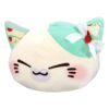 Nemuneko Cat Sweet Stor Plysjfigur Mintgrønn 35 cm