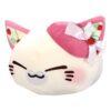 Nemuneko Cat Sweet Stor Plysjfigur Berry Pink 35 cm 2 Nemuneko Cat Sweet Stor Plysjfigur Berry Pink 35 cm