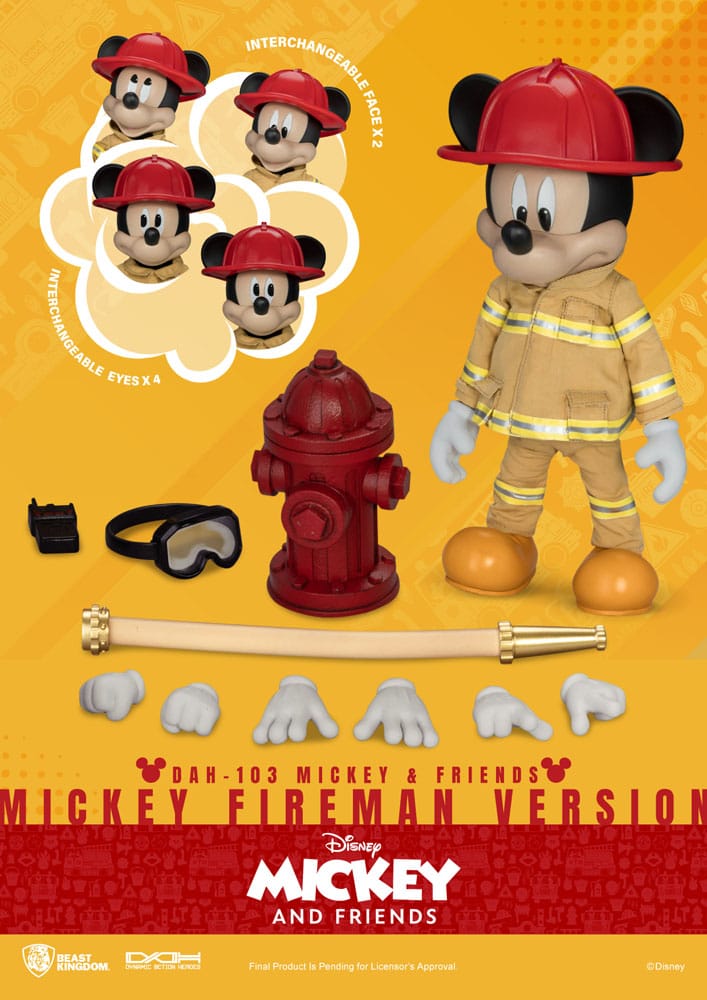 Mickey & Friends Dynamic 8ction Heroes Action Figure 1/9 Mickey Fireman Ver. 24 cm 7 Mickey & Friends Dynamic 8ction Heroes Action Figure 1/9 Mickey Fireman Ver. 24 cm - Bilde 7