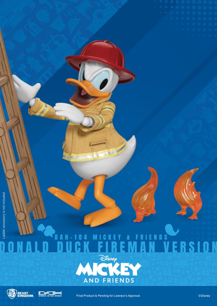 Mickey & Friends Dynamic 8ction Heroes Action Figure 1/9 Donald Duck Fireman Ver. 24 cm 4 Mickey & Friends Dynamic 8ction Heroes Action Figure 1/9 Donald Duck Fireman Ver. 24 cm - Bilde 4