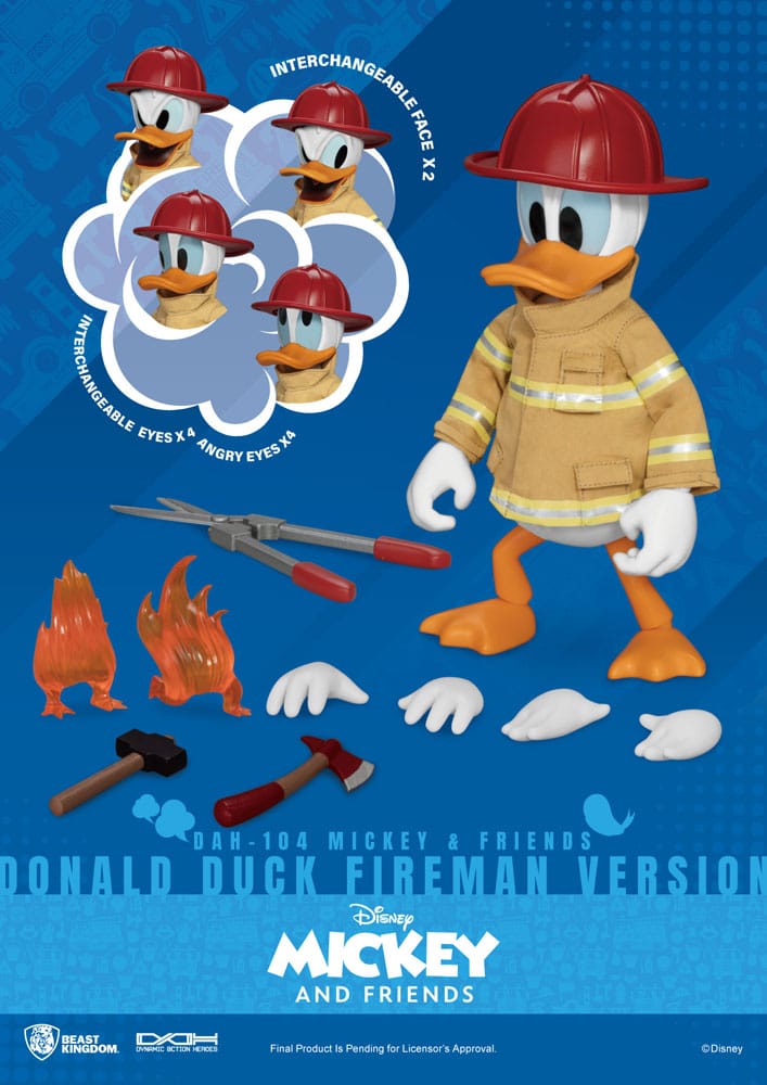 Mickey & Friends Dynamic 8ction Heroes Action Figure 1/9 Donald Duck Fireman Ver. 24 cm 7 Mickey & Friends Dynamic 8ction Heroes Action Figure 1/9 Donald Duck Fireman Ver. 24 cm - Bilde 7