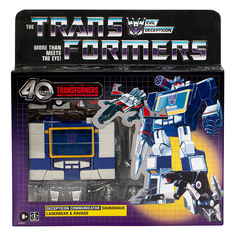 The Transformers Retro G1 Action Figure Decepticon Communicator Soundwave with Laserbeak & Ravage 18 cm 4 The Transformers Retro G1 Action Figure Decepticon Communicator Soundwave with Laserbeak & Ravage 18 cm - Bilde 4