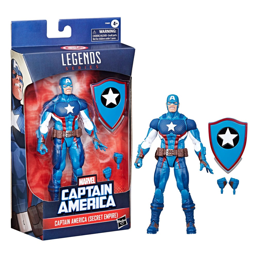 Capitan America Marvel Legends Figura 15 Cm – Con Scudo E Pezzo Per Costruire Mandroid