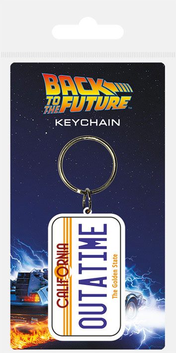 Back to the Future Nøkkelring Gummiskilt 6 cm 1 Back to the Future Nøkkelring Gummiskilt 6 cm