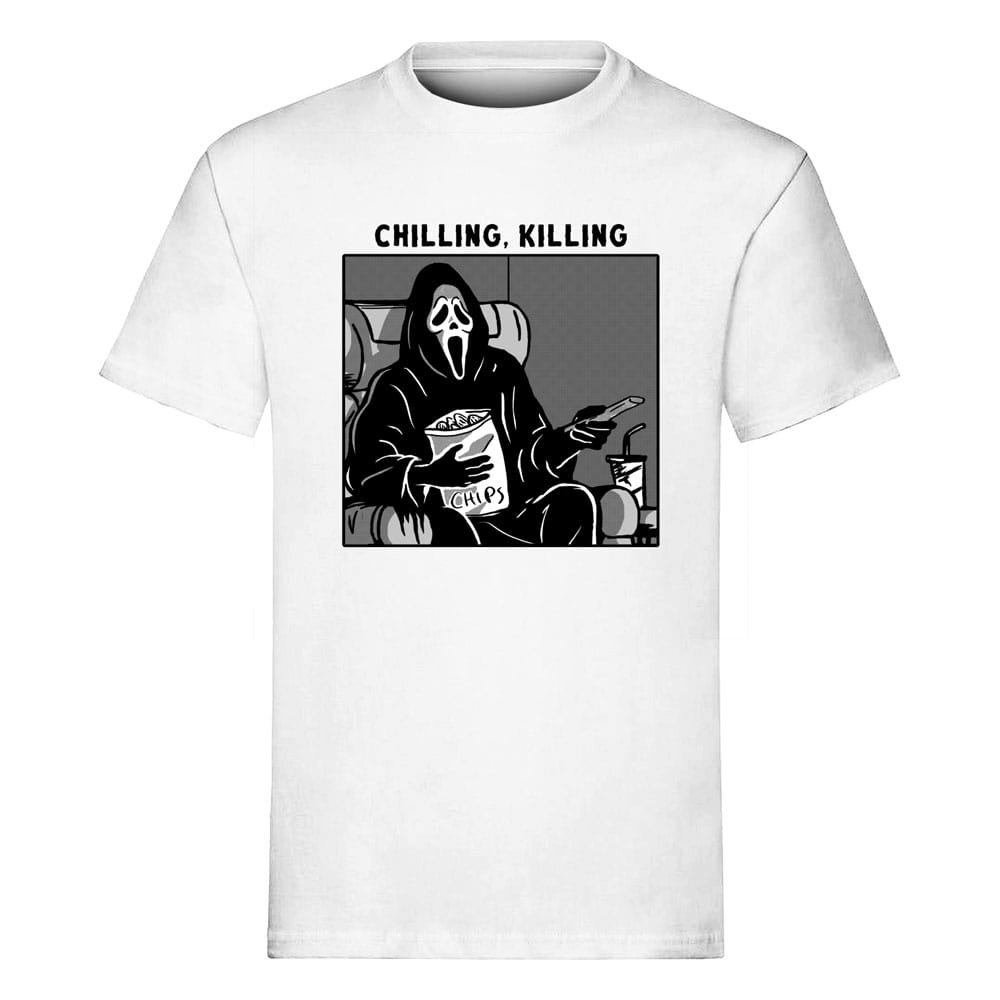 Scream T-Shirt Ghost Face Chilling, Killing 1 Scream T-Shirt Ghost Face Chilling, Killing