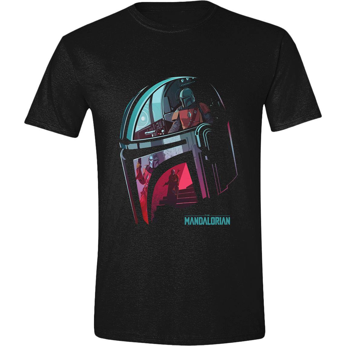 Star Wars - The Mandalorian Reflection Svart T-Skjorte 1 Star Wars - The Mandalorian Reflection Svart T-Skjorte