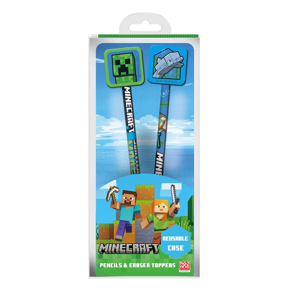 Minecraft Blyantsett med Toppers 2-Pack 1 Minecraft Blyantsett med Toppers 2-Pack