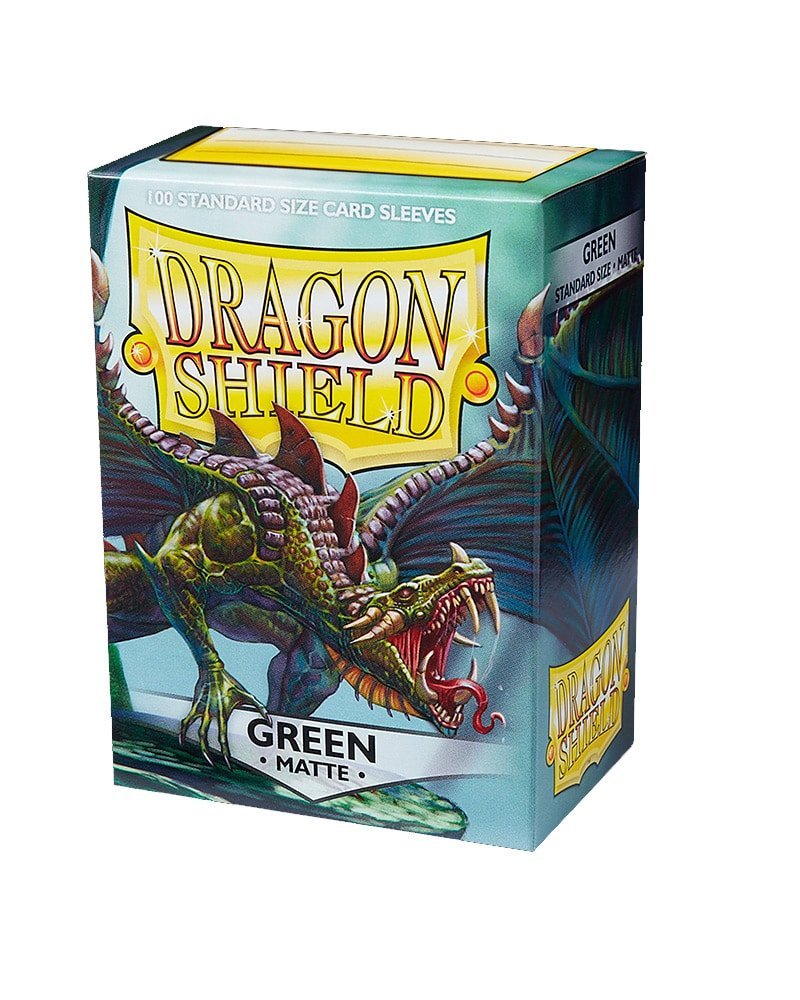 Dragon Shield 100 stk Standard Size Sleeves - Green Matte 1 Dragon Shield 100 stk Standard Size Sleeves - Green Matte