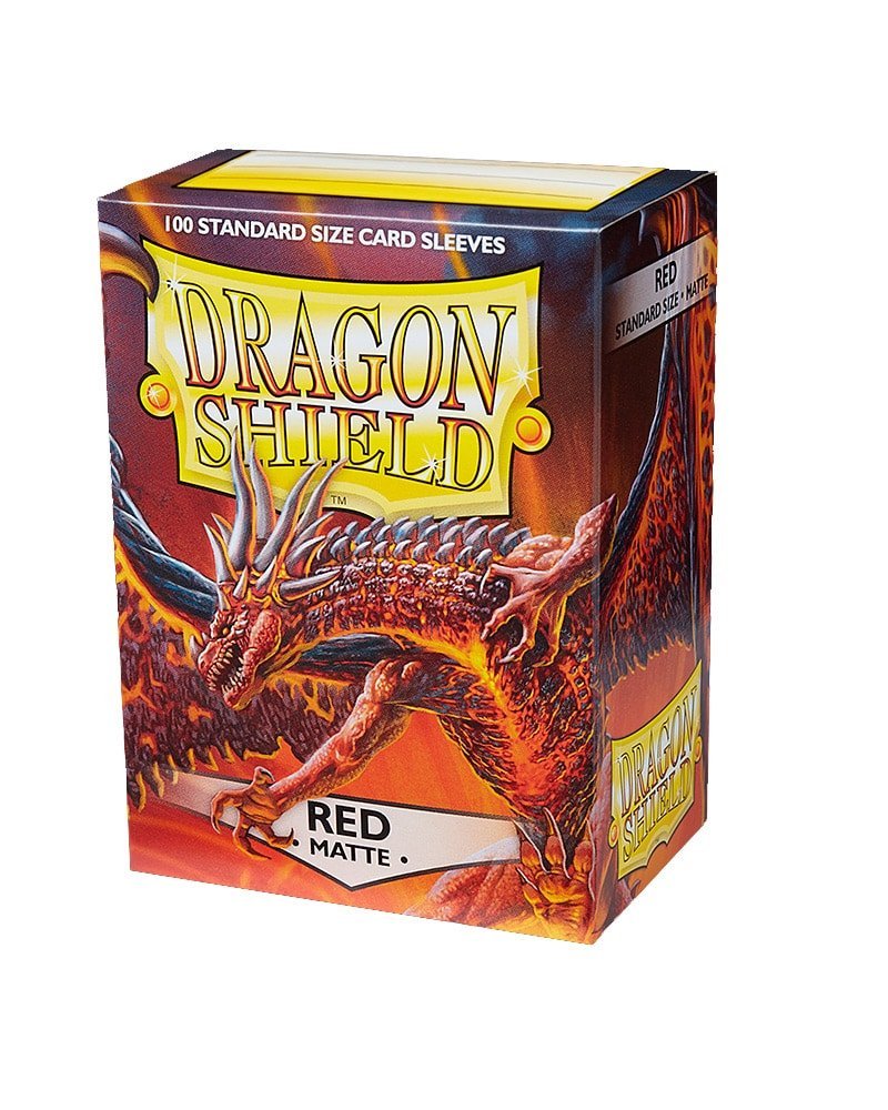 Dragon Shield 100 stk Standard Size Sleeves - Red Matte 1 Dragon Shield 100 stk Standard Size Sleeves - Red Matte