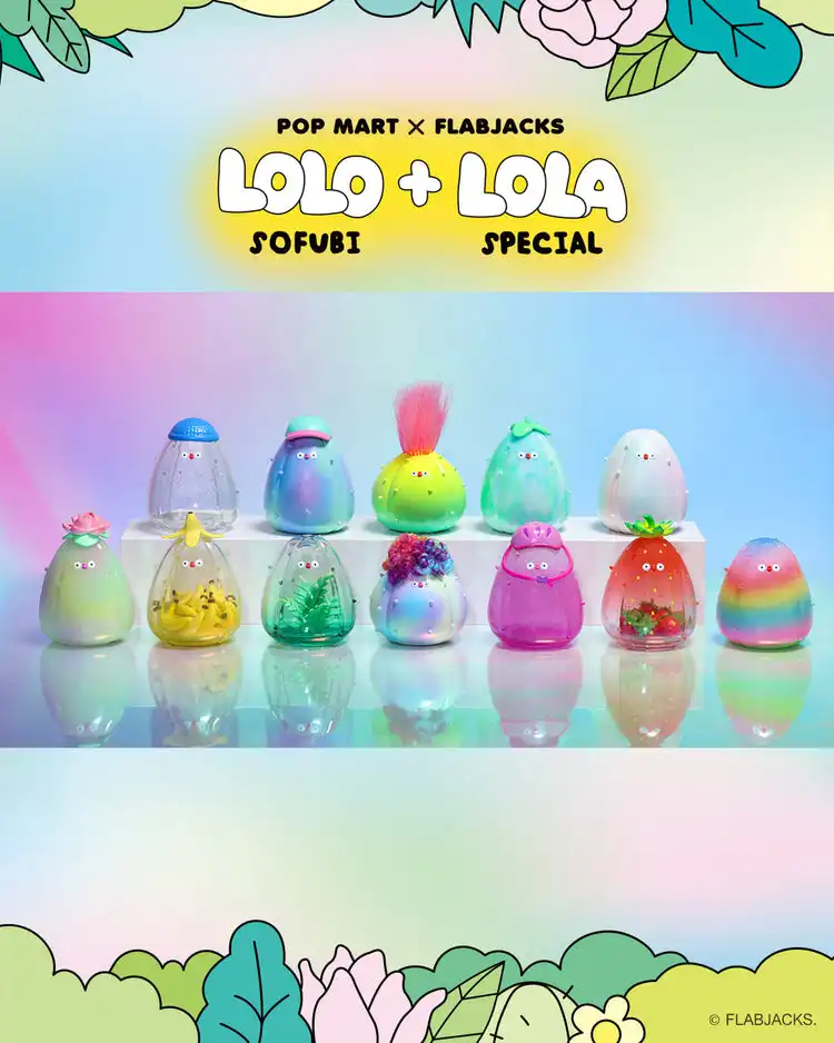 POP MART Flabjacks Magical Natural Lolo + Lola Sofubi Series 1 POP MART Flabjacks Magical Natural Lolo + Lola Sofubi Series