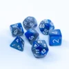 Gemini Poly Blue, Silver - Terningsett 3 Gemini Poly Blue, Silver - Terningsett