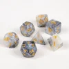 Gemini Gray, Silver - Terningsett 3 Gemini Gray, Silver - Terningsett