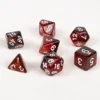 Månestein Maroon /White - Terningsett