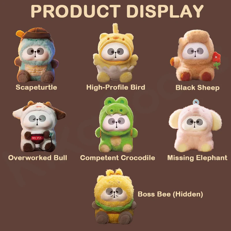MR. PA Animal Company Plush Keychain Blind Box 2 MR. PA Animal Company Plush Keychain Blind Box - Bilde 2
