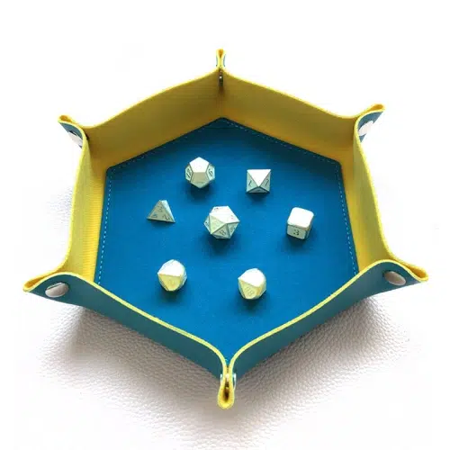 Dice tray - Blått med gule vegger 1 Dice tray - Blått med gule vegger