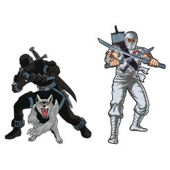 G.I. Joe Snake Eyes and Storm Shadow Retro Enamel Pin Set 3 G.I. Joe Snake Eyes and Storm Shadow Retro Enamel Pin Set