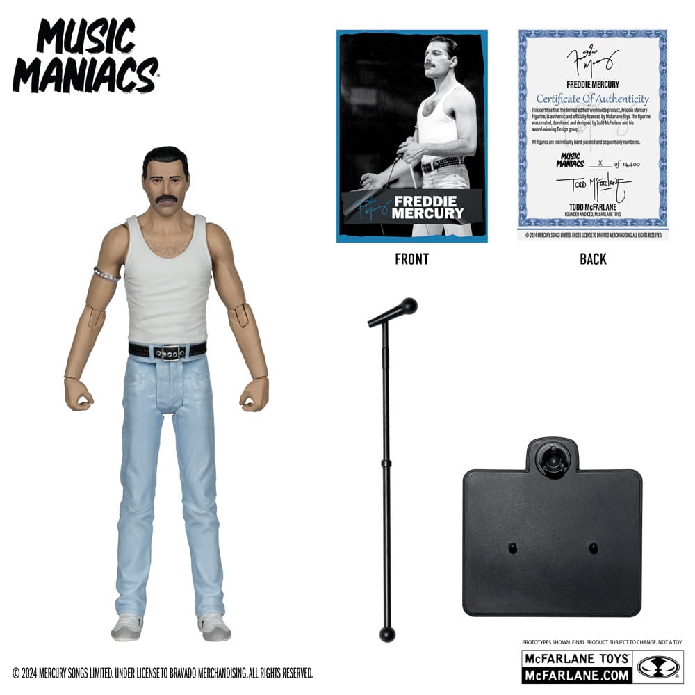 Music Maniacs Rock Action Figure Freddy Mercury 15 cm 2 Music Maniacs Rock Action Figure Freddy Mercury 15 cm - Bilde 2