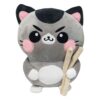 Funny Cat Plysjfigur med Spisepinner 25 cm