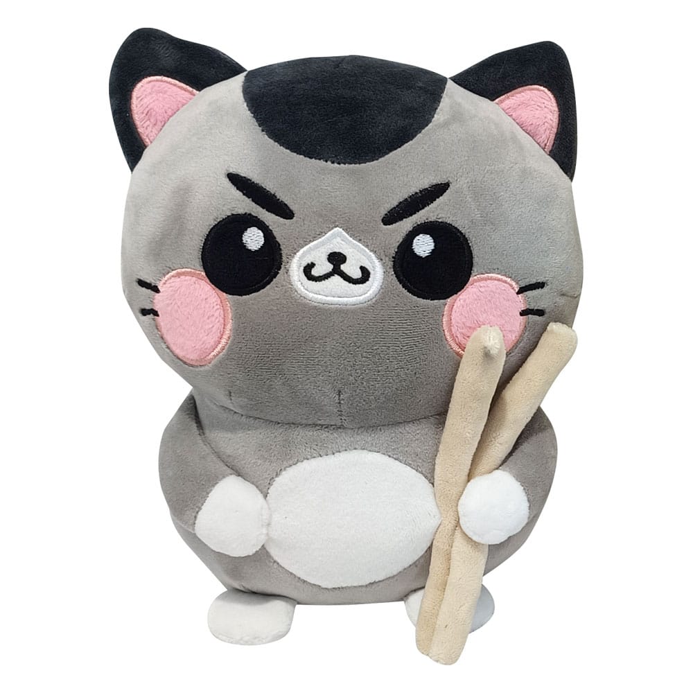 Funny Cat Plysjfigur med Spisepinner 25 cm 1 Funny Cat Plysjfigur med Spisepinner 25 cm