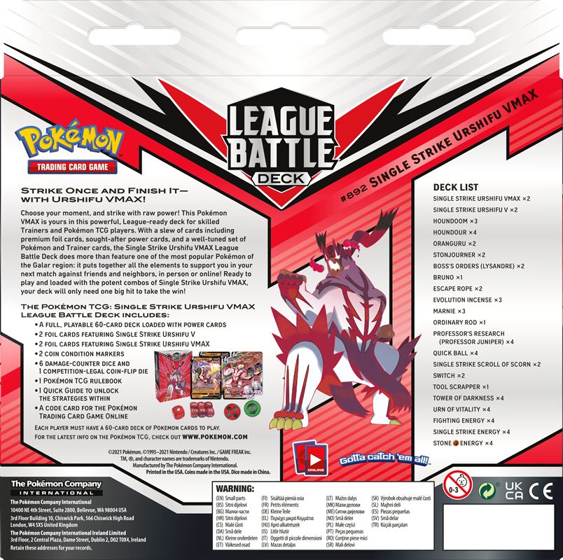 Pokemon Single Strike Urshifu VMAX League Battle Deck 2 Pokemon Single Strike Urshifu VMAX League Battle Deck - Bilde 2