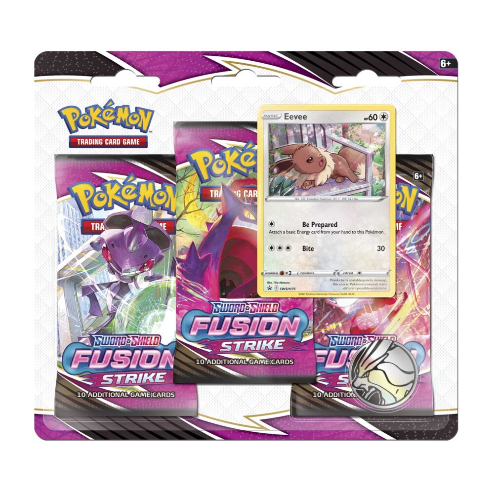 Pokemon Sword & Shield Fusion Strike 3 Booster Blister Pack – Eevee