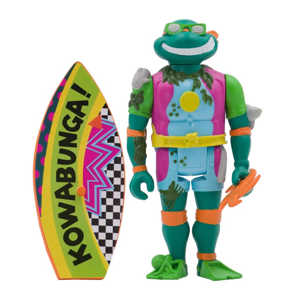 Teenage Mutant Ninja Turtles ReAction 3,75" - Sewer Surfer Mike 2 Teenage Mutant Ninja Turtles ReAction 3,75" - Sewer Surfer Mike - Bilde 2