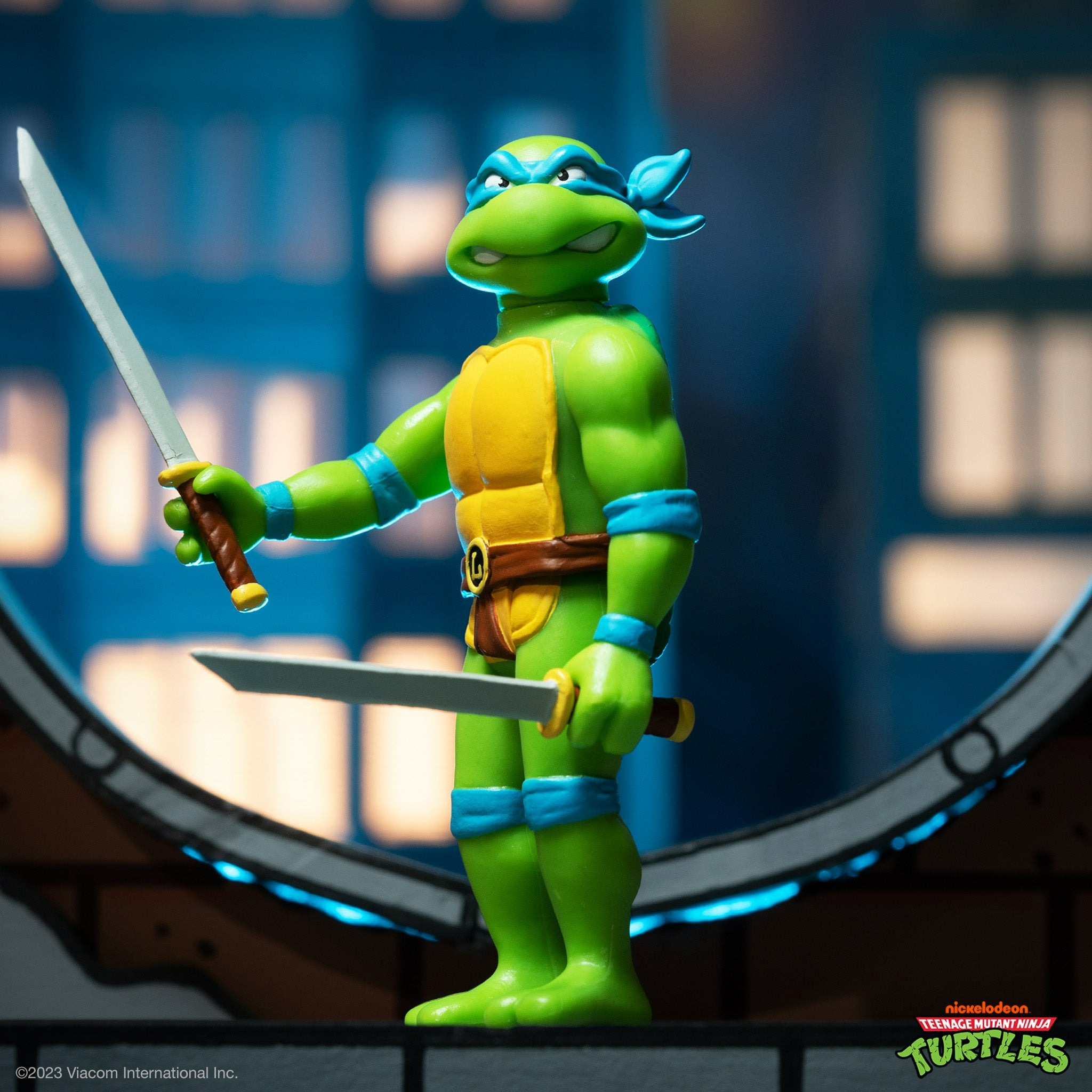 Teenage Mutant Ninja Turtles ReAction Action Figure Leonardo (Cartoon) 10 cm 1 Teenage Mutant Ninja Turtles ReAction Action Figure Leonardo (Cartoon) 10 cm