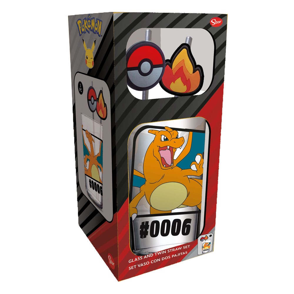Pokemon glasskopp med sugerør Charizard 480 ml 3 Pokemon glasskopp med sugerør Charizard 480 ml - Bilde 3