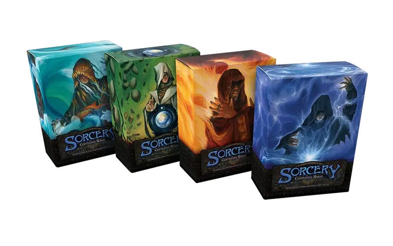 Sorcery: Contested Realm TCG Beta Edition Elemental Precon Decks Display (4) 1 Sorcery: Contested Realm TCG Beta Edition Elemental Precon Decks Display (4)