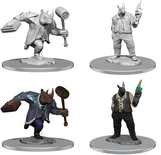 Unpainted Magic the Gathering Miniatures 90543 Jetmir, Nexus of Revels 1 Freelance Muscle and Rhox Pummeler