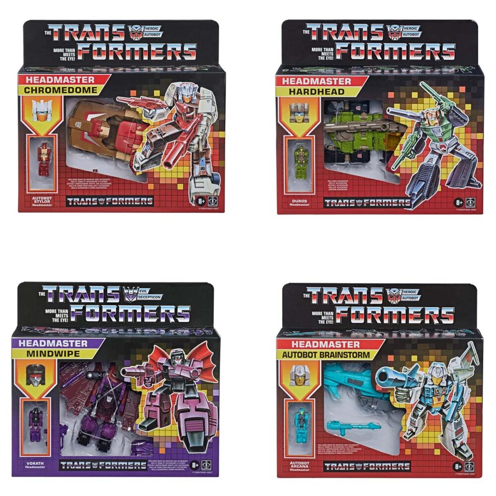 Transformers Headmasters - Deluxe Class - Wave 1 - Chromedome, Hardhead, Brainstorm, Mindwipe 1 Transformers Headmasters - Deluxe Class - Wave 1 - Chromedome, Hardhead, Brainstorm, Mindwipe